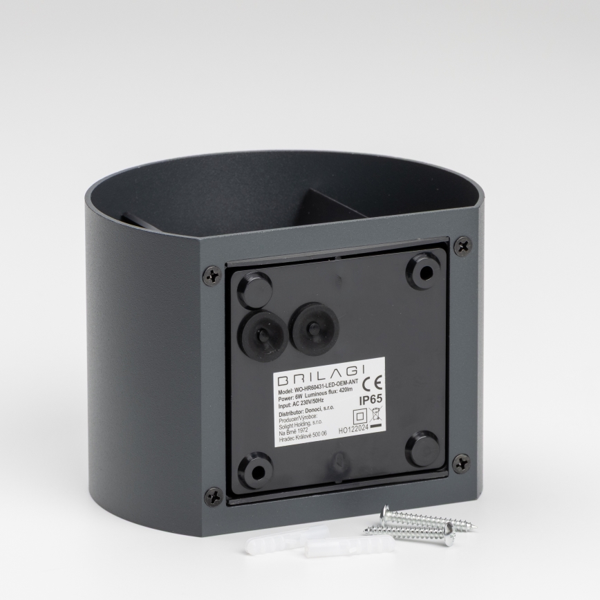 Brilagi - LED Zunanja stenska svetilka RONDO LED/6W/230V antracit IP54