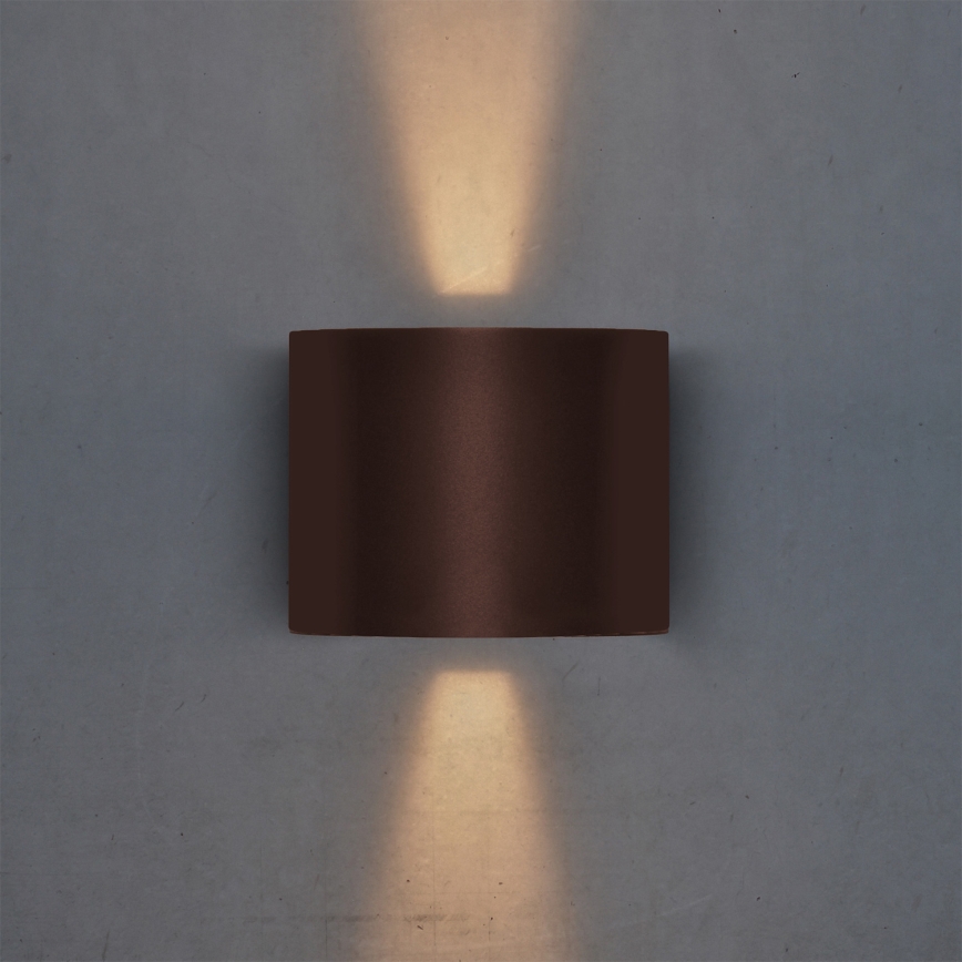 Brilagi - LED zunanja stenska svetilka RONDO LED/6W/230V rjava IP54