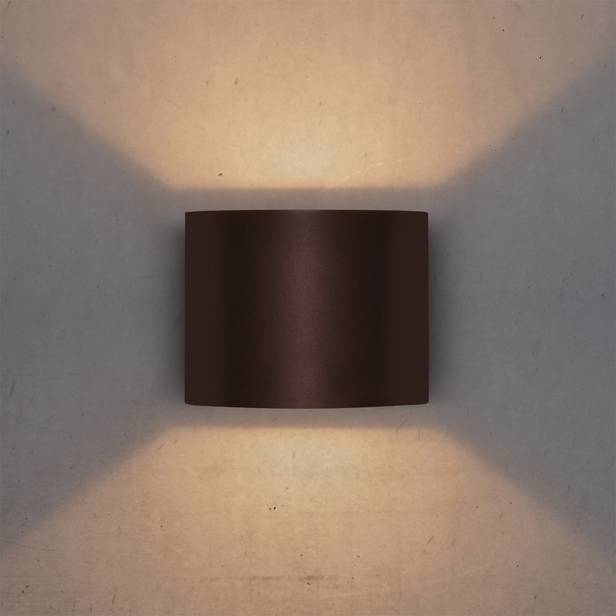 Brilagi - LED zunanja stenska svetilka RONDO LED/6W/230V rjava IP54