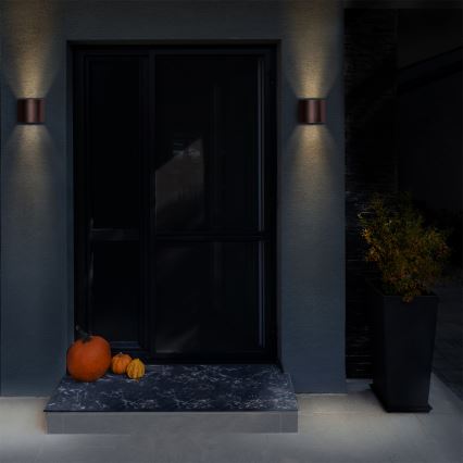 Brilagi - LED zunanja stenska svetilka RONDO LED/6W/230V rjava IP54