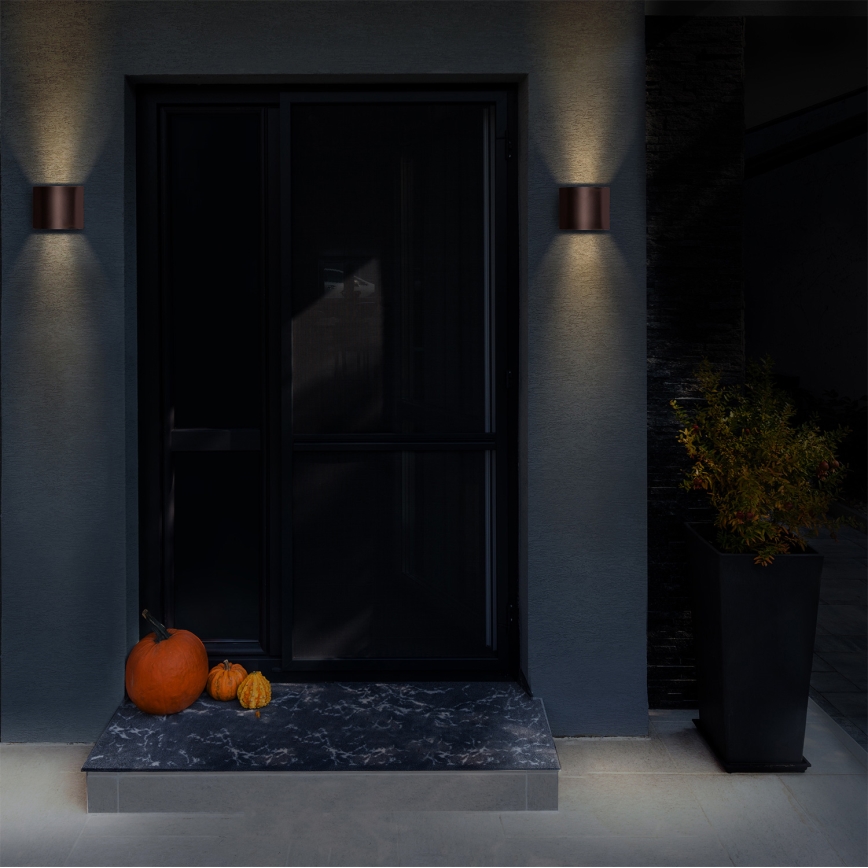 Brilagi - LED zunanja stenska svetilka RONDO LED/6W/230V rjava IP54