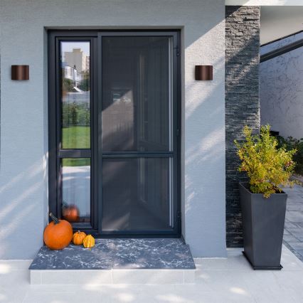 Brilagi - LED zunanja stenska svetilka RONDO LED/6W/230V rjava IP54