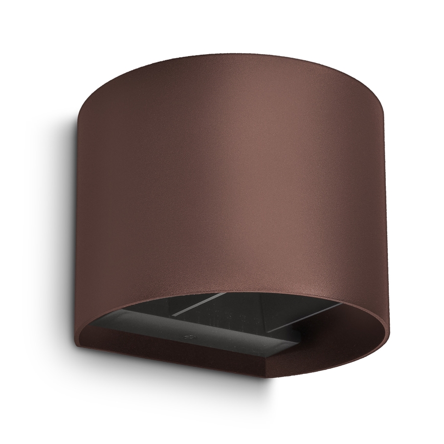 Brilagi - LED zunanja stenska svetilka RONDO LED/6W/230V rjava IP54