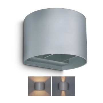 Brilagi - LED Zunanja stenska svetilka RONDO LED/6W/230V siva IP54
