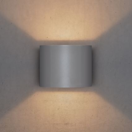 Brilagi - LED Zunanja stenska svetilka RONDO LED/6W/230V siva IP54