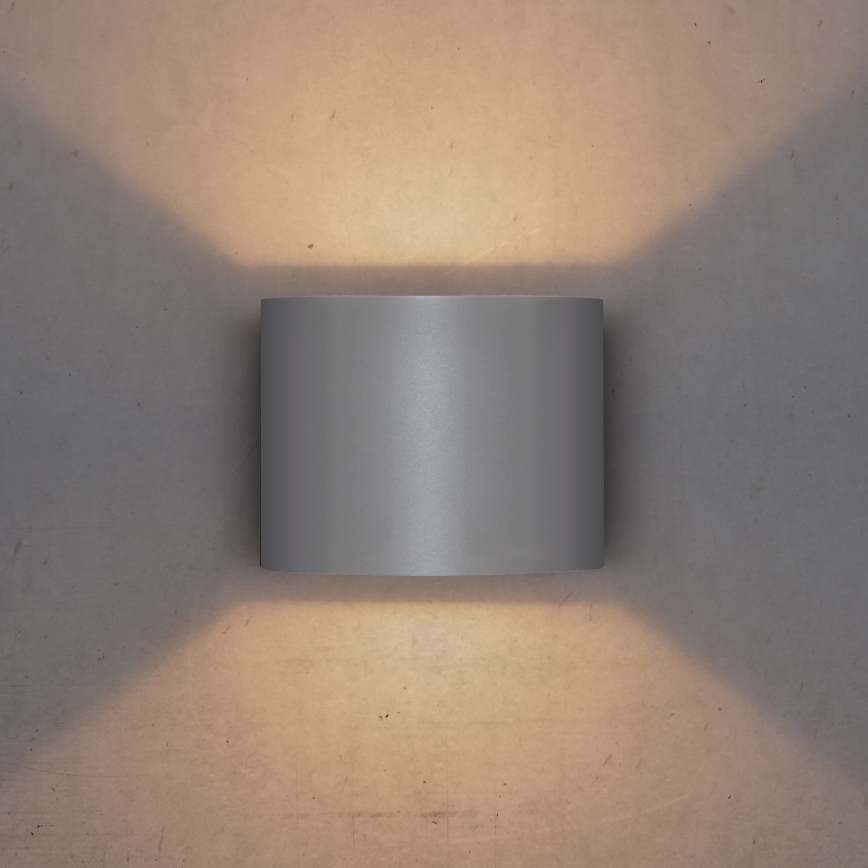 Brilagi - LED Zunanja stenska svetilka RONDO LED/6W/230V siva IP54