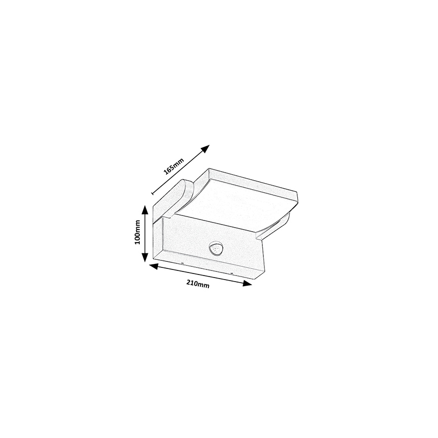 Brilagi - LED Zunanja stenska svetilka s senzorjem ANKLE LED/18W/230V 3000K IP65 antracit