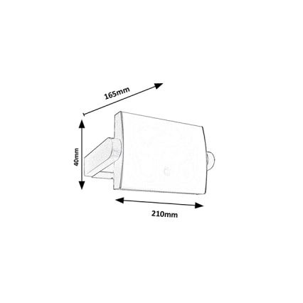 Brilagi - LED zunanja stenska svetilka s senzorjem ANKLE LED/18W/230V 3000K IP65 antracitna
