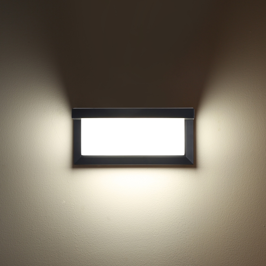 Brilagi - LED Zunanja stenska svetilka s senzorjem BRICKY LED/12W/230V antracit IP54