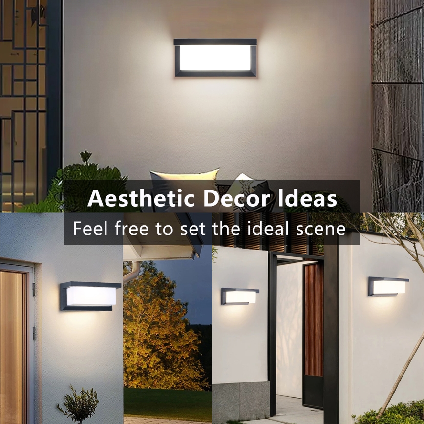 Brilagi - LED Zunanja stenska svetilka s senzorjem BRICKY LED/12W/230V antracit IP54