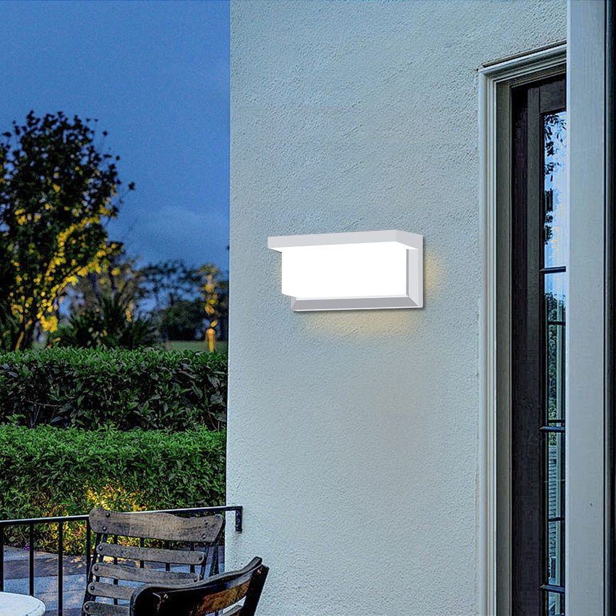 Brilagi - LED Zunanja stenska svetilka s senzorjem BRICKY LED/12W/230V bela IP54