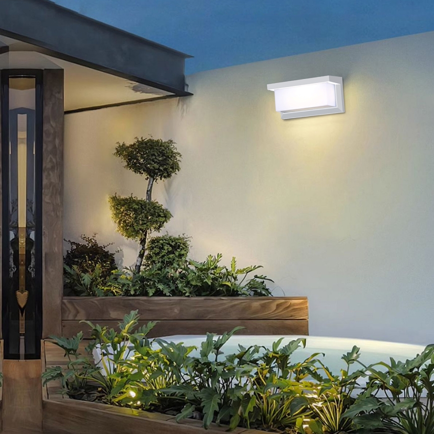 Brilagi - LED Zunanja stenska svetilka s senzorjem BRICKY LED/12W/230V bela IP54