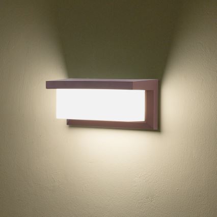 Brilagi - Zunanje LED stensko svetilo s senzorjem BRICKY LED/12W/230V rjavo IP54