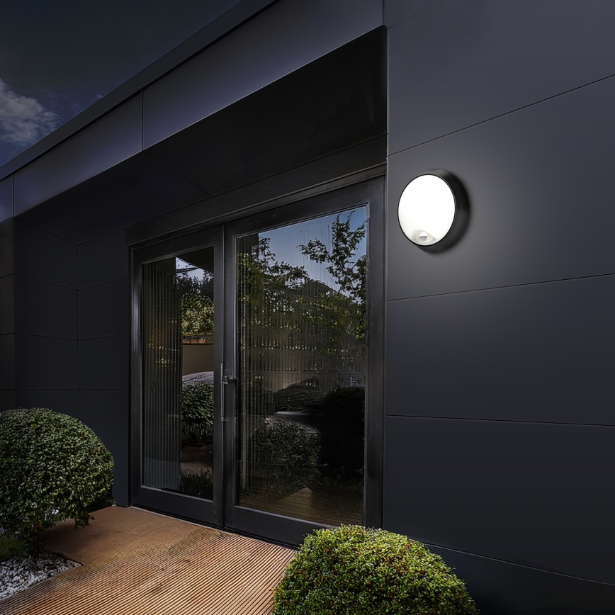Brilagi - LED Zunanja stenska svetilka s senzorjem 2v1 BULKHEAD LED/20W/230V IP65