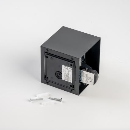 BRILAGI - LED zunanja stenska svetilka s senzorjem CUBE LED/6W/230V črna IP65