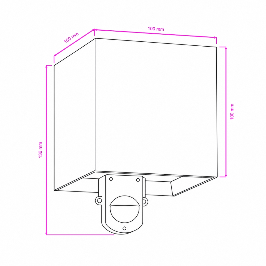 BRILAGI - LED zunanja stenska svetilka s senzorjem CUBE LED/6W/230V črna IP65