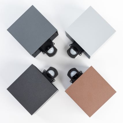 BRILAGI - LED zunanja stenska svetilka s senzorjem CUBE LED/6W/230V črna IP65