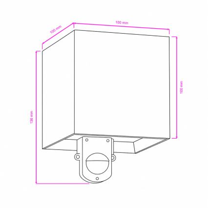 BRILAGI - LED zunanja stenska svetilka s senzorjem CUBE LED/6W/230V rjava IP65
