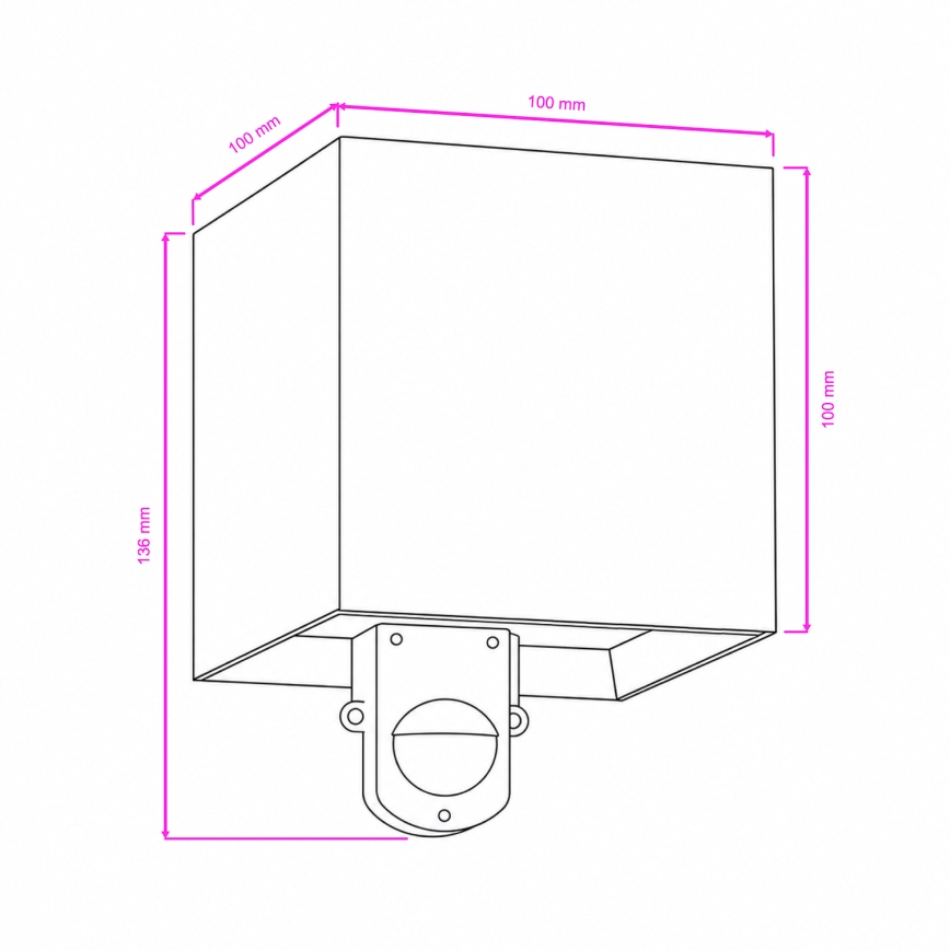 BRILAGI - LED zunanja stenska svetilka s senzorjem CUBE LED/6W/230V rjava IP65