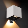 Brilagi - LED zunanja stenska svetilka s senzorjem CUBE LED/6W/230V siva IP65