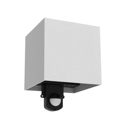 Brilagi - LED zunanja stenska svetilka s senzorjem CUBE LED/6W/230V siva IP65