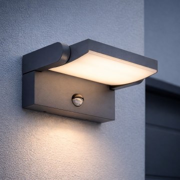 BRILAGI - LED zunanja stenska svetilka s senzorjem gibanja in senzorjem mraka ANKLE LED/12W/230V IP65 črna