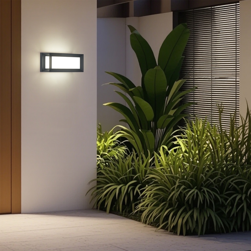 Brilagi - LED zunanja stenska svetilka s senzorjem PARKER LED/12W/230V antracit IP44