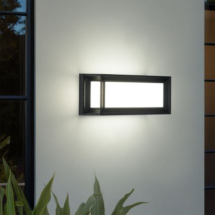 Brilagi - LED zunanje stensko svetilo s senzorjem PARKER LED/12W/230V črno IP44
