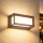 Brilagi - LED zunanja stenska svetilka s senzorjem PARKER LED/12W/230V rjava IP44