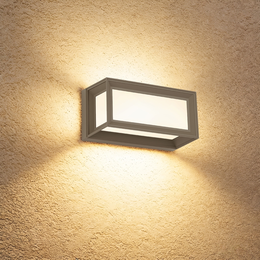 Brilagi - LED zunanja stenska svetilka s senzorjem PARKER LED/12W/230V siva IP44