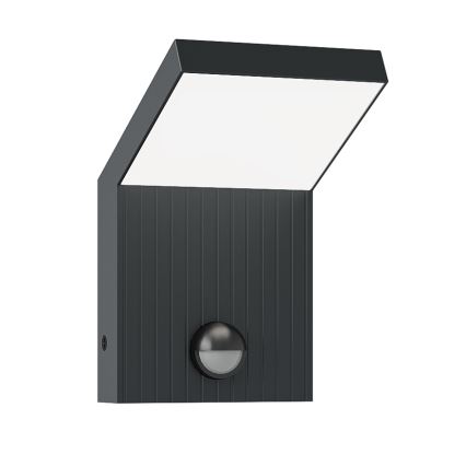 Brilagi - LED zunanja stenska svetilka z senzorjem RIANO LED/8W/230V antracitna IP65