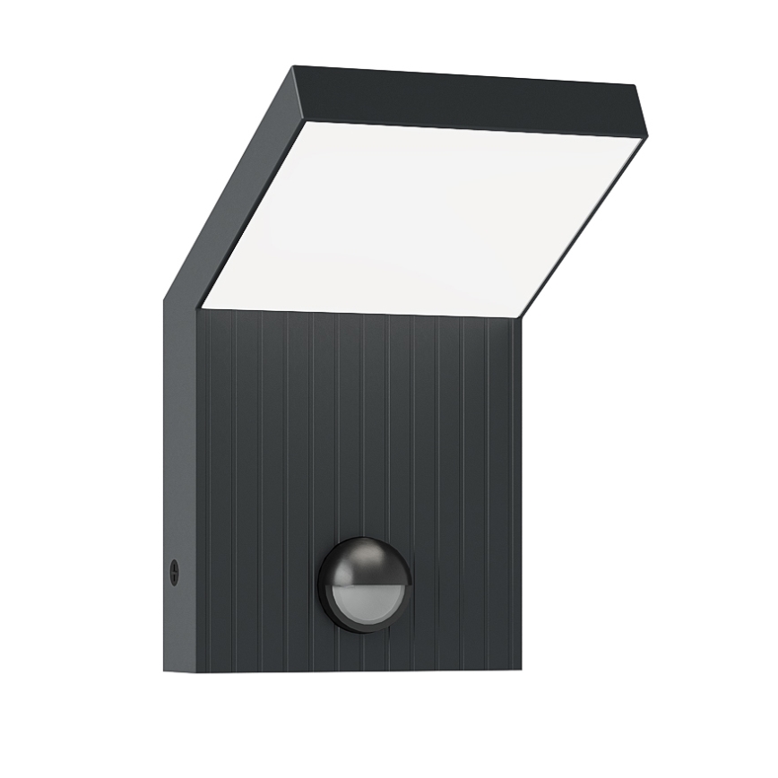 Brilagi - LED zunanja stenska svetilka z senzorjem RIANO LED/8W/230V antracitna IP65