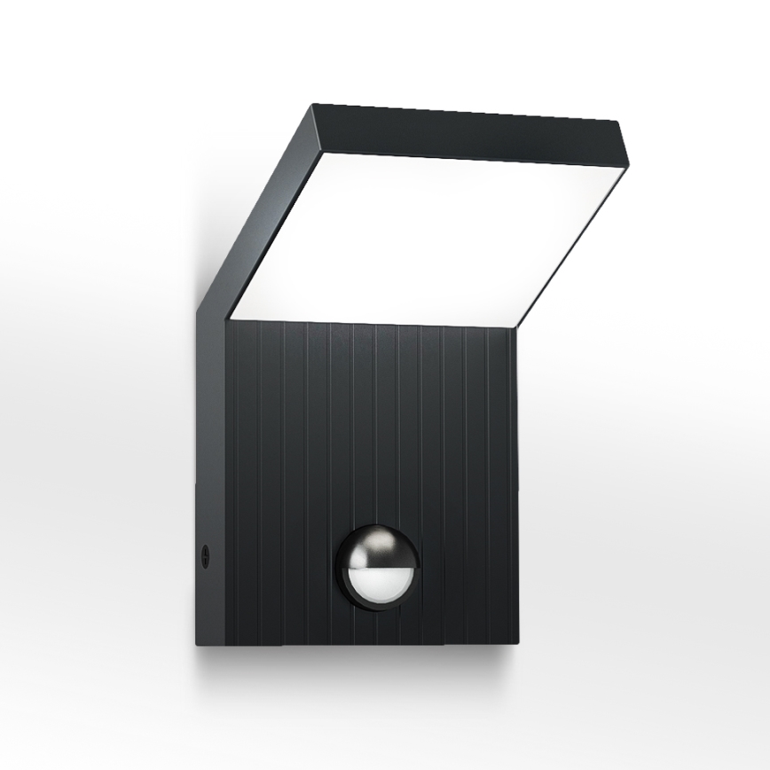 Brilagi - LED zunanja stenska svetilka z senzorjem RIANO LED/8W/230V antracitna IP65