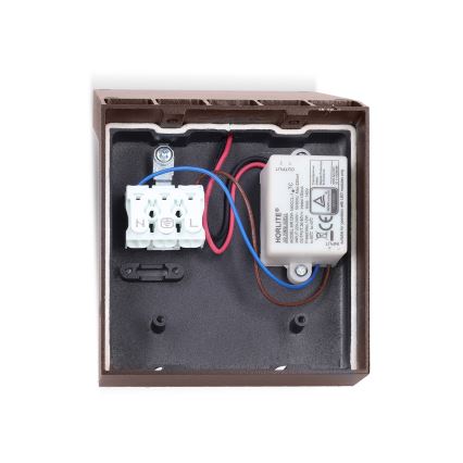 Brilagi - Zunanja LED stenska svetilka RIANO s senzorjem LED/8W/230V, rjava, IP65