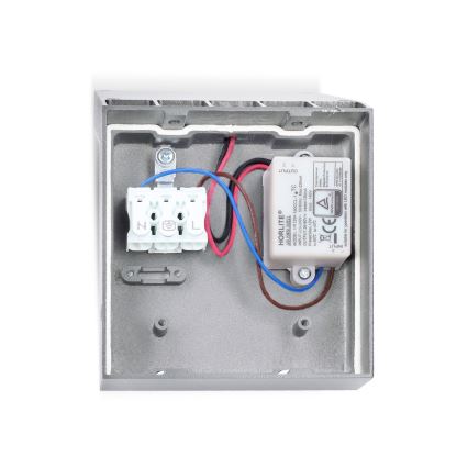 Brilagi - LED zunanja stenska svetilka s senzorjem RIANO LED/8W/230V srebrna IP65