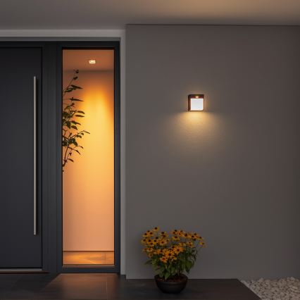 Brilagi - LED Zunanja stenska svetilka s senzorjem TERNI LED/12W/230V črna IP44