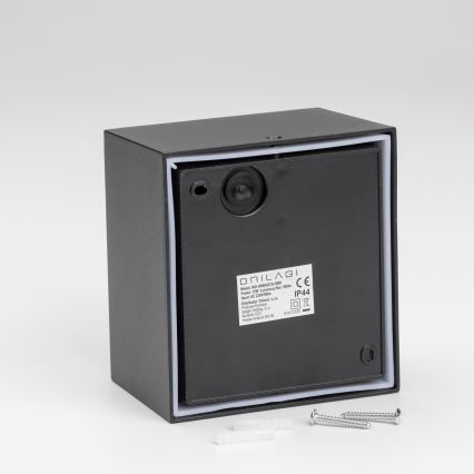 Brilagi - LED Zunanja stenska svetilka s senzorjem TERNI LED/12W/230V črna IP44