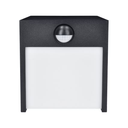 Brilagi - LED Zunanja stenska svetilka s senzorjem TERNI LED/12W/230V črna IP44