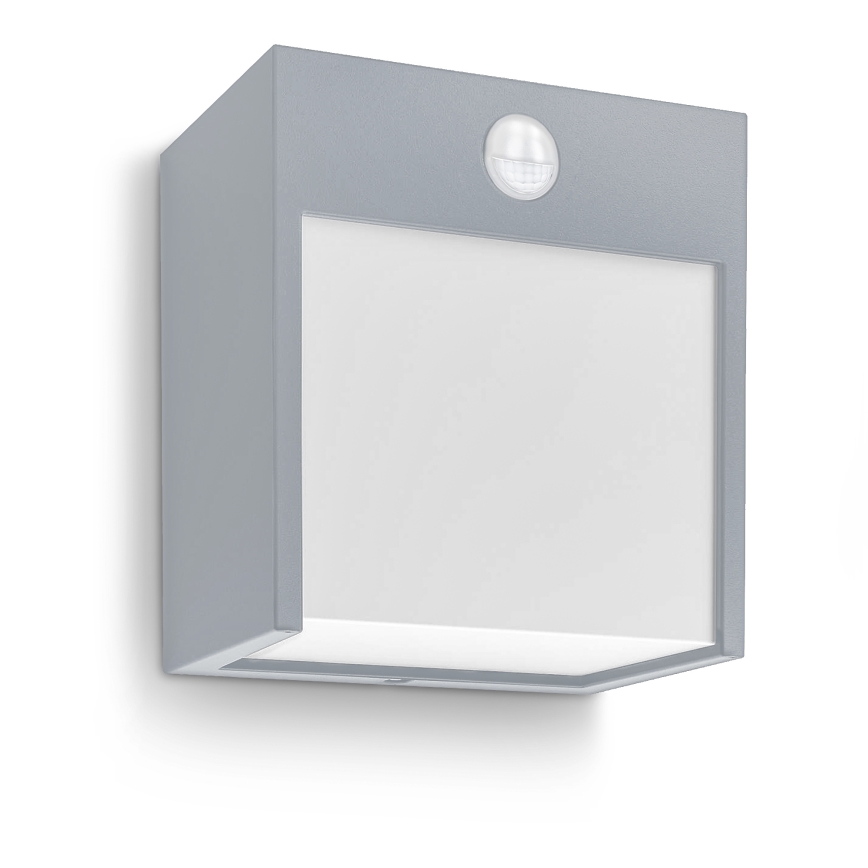 Brilagi - LED Zunanja stenska svetilka s senzorjem TERNI LED/12W/230V siva IP44