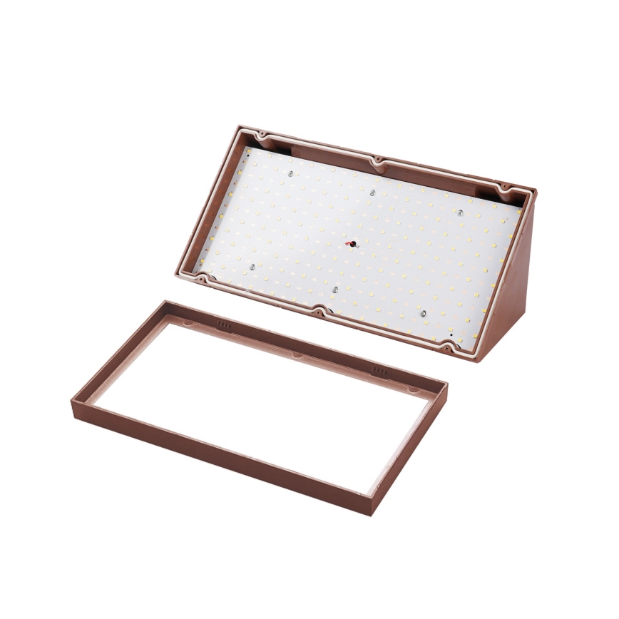 Brilagi - LED zunanja stenska svetilka s senzorjem TRIANGLE LED/20W/230V, rjava, IP65