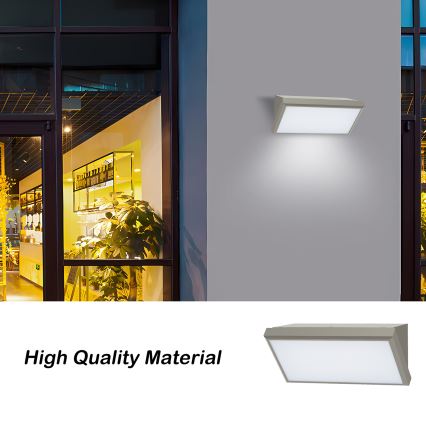 Brilagi - LED Zunanja stenska svetilka s senzorjem TRIANGLE LED/20W/230V siva IP65