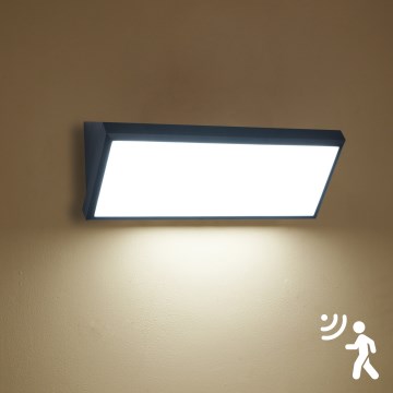 Brilagi - LED zunanja stenska svetilka s senzorjem TRIANGLE LED/42W/230V 45 cm črna IP65