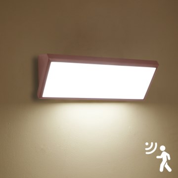 Brilagi - LED zunanja stenska svetilka s senzorjem TRIANGLE LED/42W/230V 45 cm rjava IP65