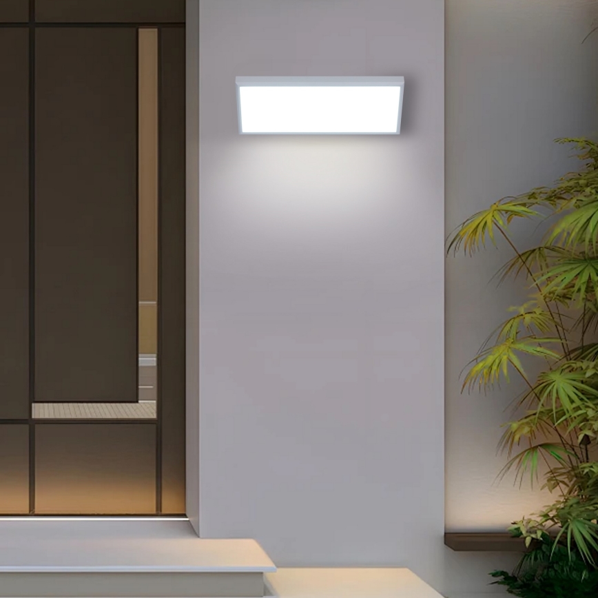 Brilagi - LED zunanja stenska svetilka s senzorjem TRIANGLE LED/42W/230V bela IP65