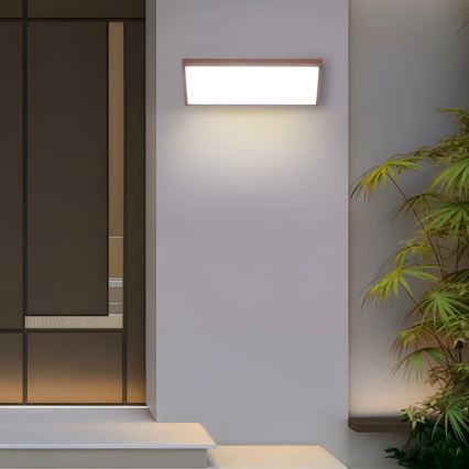 Brilagi - LED zunanja stenska svetilka s senzorjem TRIANGLE LED/42W/230V 45 cm rjava IP65