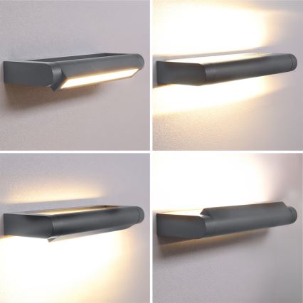 Brilagi - LED Zunanja stenska svetilka SALERNO LED/12W/230V 35,5 cm antracit IP65