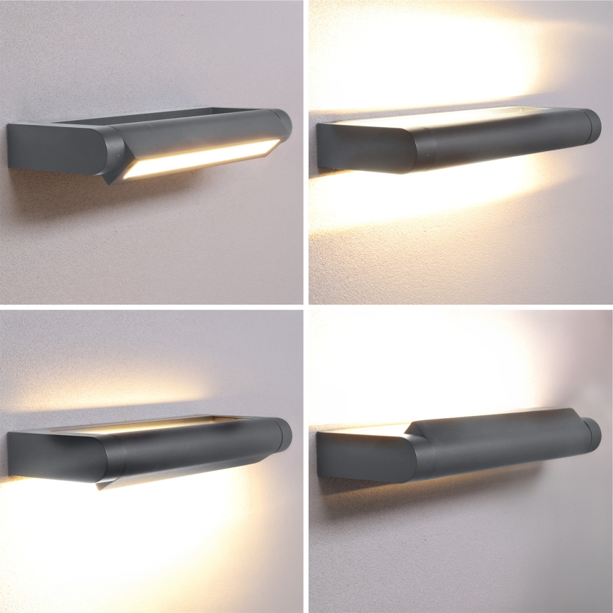 Brilagi - LED Zunanja stenska svetilka SALERNO LED/12W/230V 35,5 cm antracit IP65