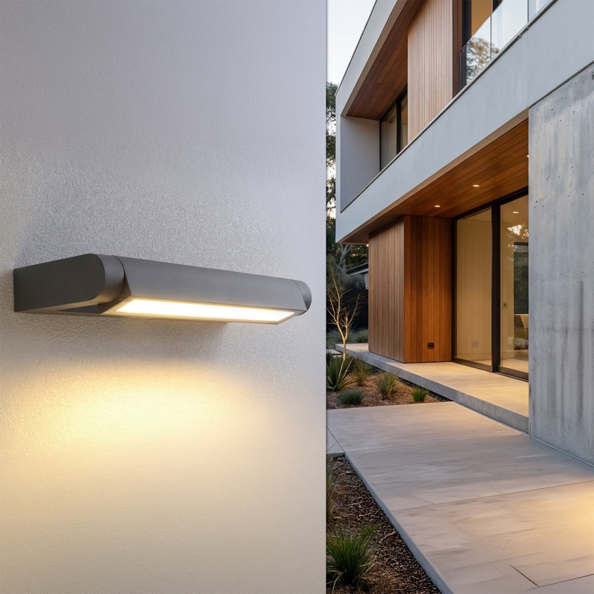 Brilagi - LED Zunanja stenska svetilka SALERNO LED/12W/230V 35,5 cm antracit IP65