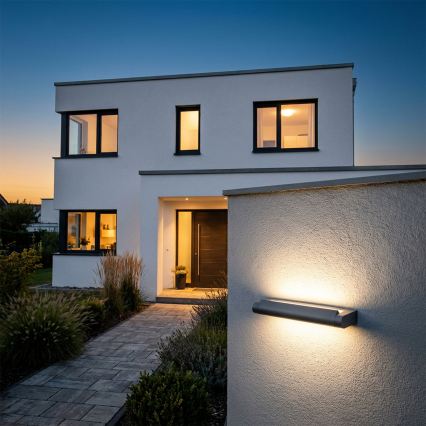 Brilagi - LED Zunanja stenska svetilka SALERNO LED/12W/230V 35,5 cm antracit IP65