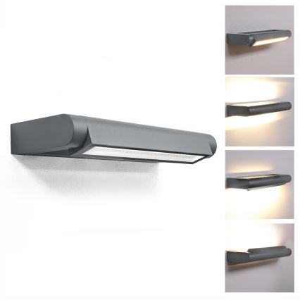 Brilagi - LED Zunanja stenska svetilka SALERNO LED/12W/230V 35,5 cm antracit IP65